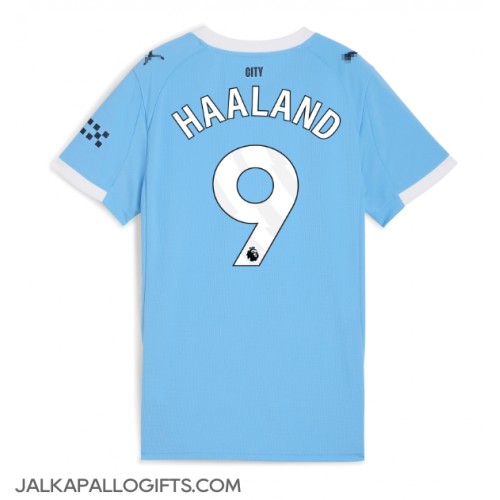 Manchester City Erling Haaland #9 Kotipaita Naiset 2025-26 Lyhythihainen